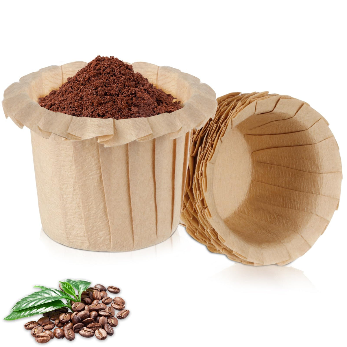 Disposable paper coffee filters, 500 count pack