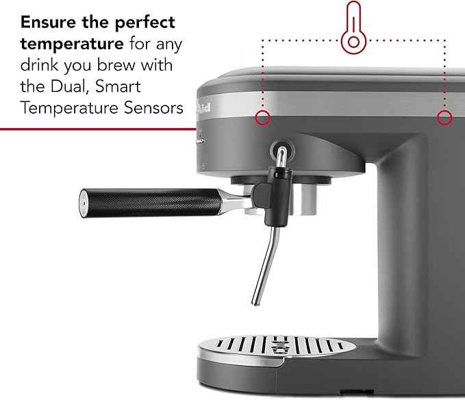 KitchenAid Semi-Automatic Espresso Machine - KES6403, Charcoal Grey