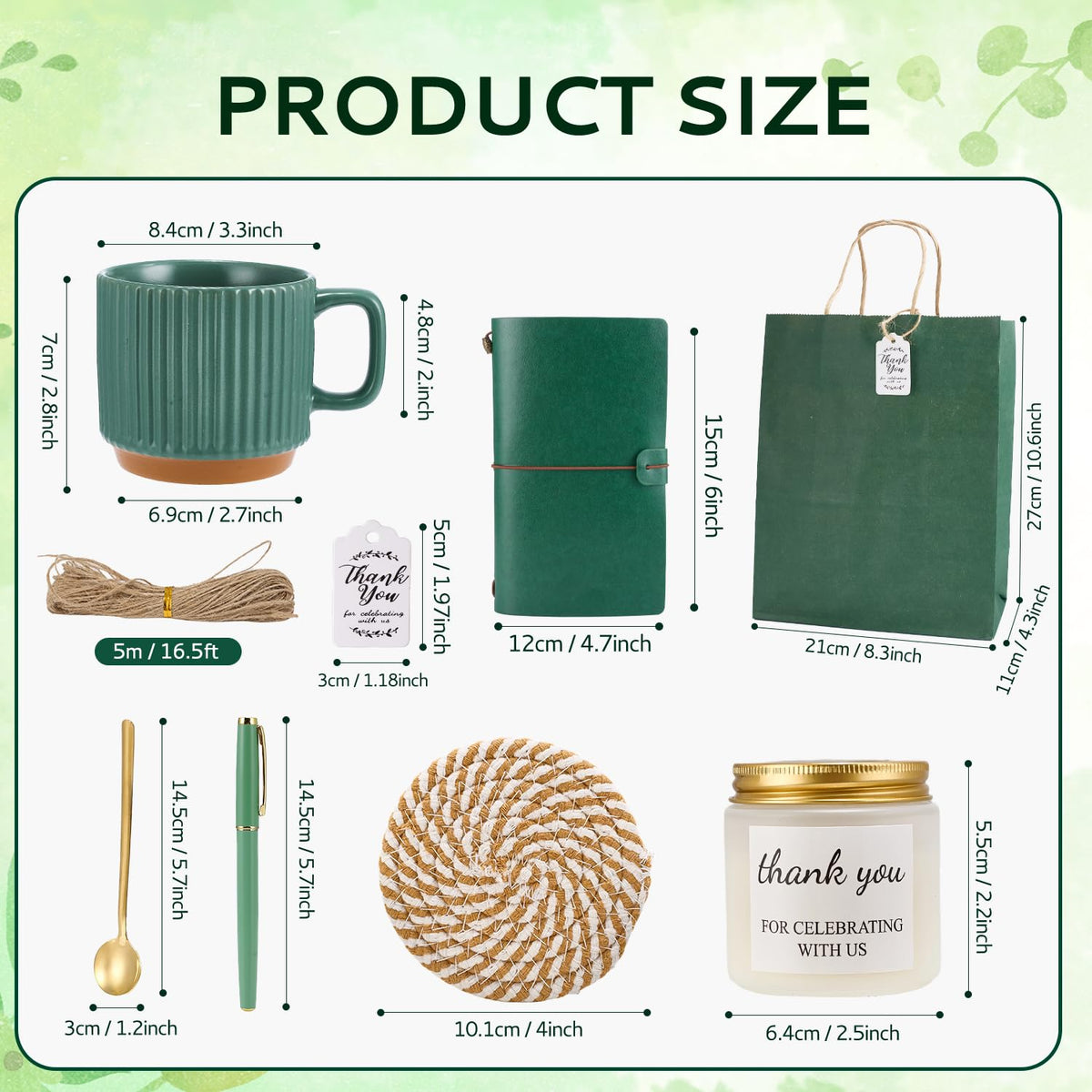 Woven rattan coasters included in a party favor gift set