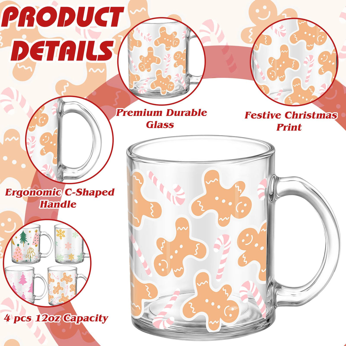 Christmas mug printed with tree design