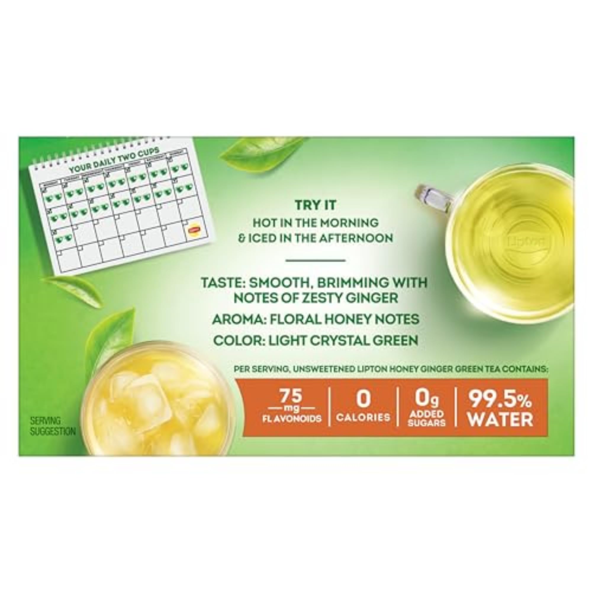 Honey Ginger Green Tea Bags (120 Count)