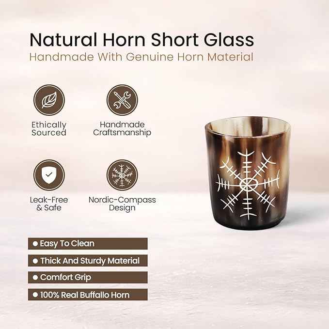 Handicrafts Home Viking Horn Shot Glasses Set of 12, Rustic Viking Drinkware Whiskey Shot Cups, Medieval Decor Gift Set for Groomsmen, Birthday Gifts for Men, Gifts for Dad, Room Decor for Men