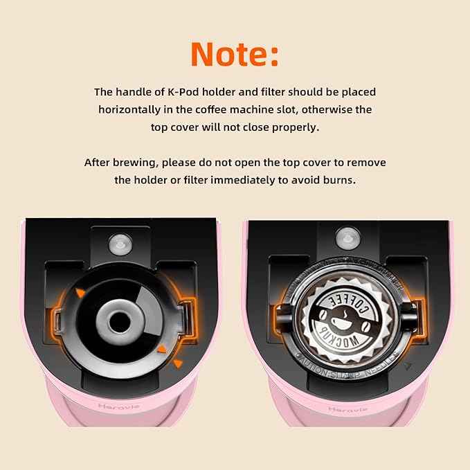 Mini Single Serve Coffee Maker for K Cup and Ground Coffee, Fast Brew One Cup Coffee Machine with Descaling Reminder and Water Window, 6 to 12 oz. Brew Sizes, Pink