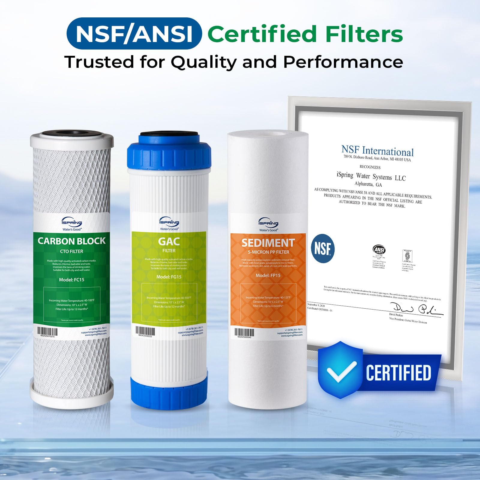 US31 3 Stage Under Sink Water Filter System with Faucet