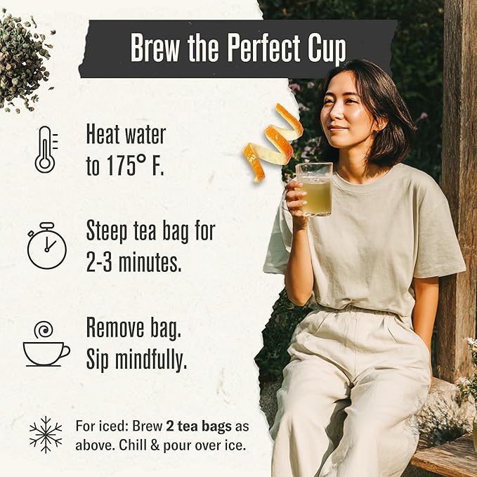 Numi Organic Gunpowder Green Tea - 18 Green Tea Bags - Microplastic Free