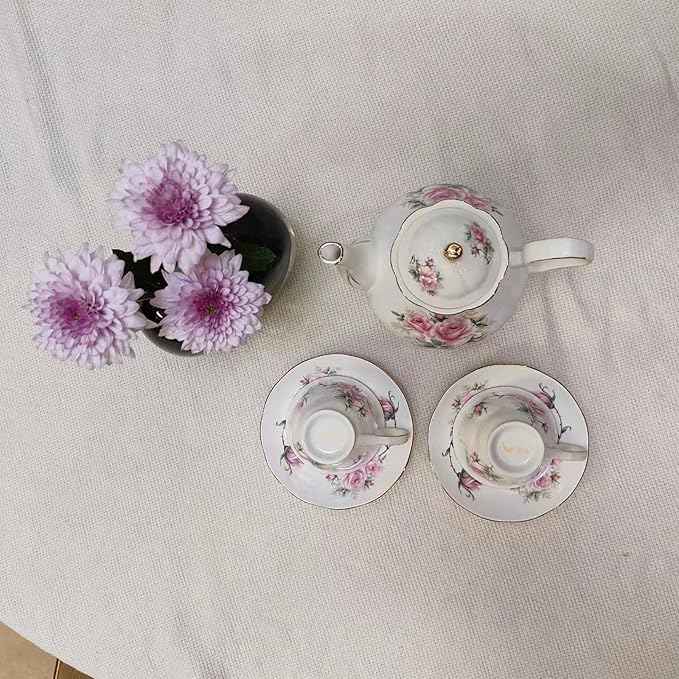 Ceramic Coffee Tea Gift Sets, European Luxury Tea Set, Suitable as A Gift for Mother'S Day, Birthday, Christmas, and Gatherings (Elegant Camellia)