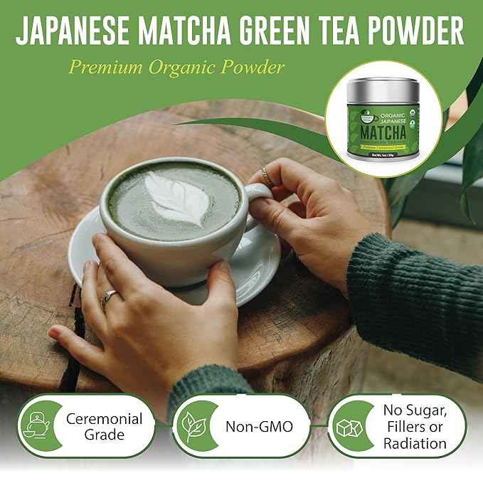 Kyoto Dew Matcha - Ceremonial Blend – Authentic Japanese First Harvest - USDA & JAS Organic Ceremonial Grade Matcha Green Tea Powder from Uji, Kyoto, Bag (7oz)