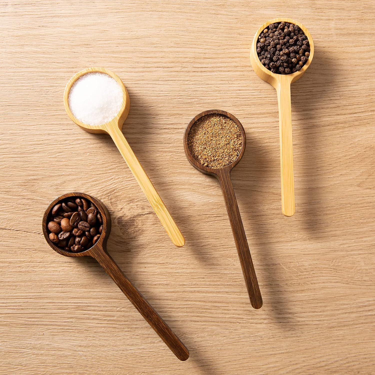 Bamboo Wooden Coffee Scoop for Jars Farmhouse Minimalist Food Jar Scoop