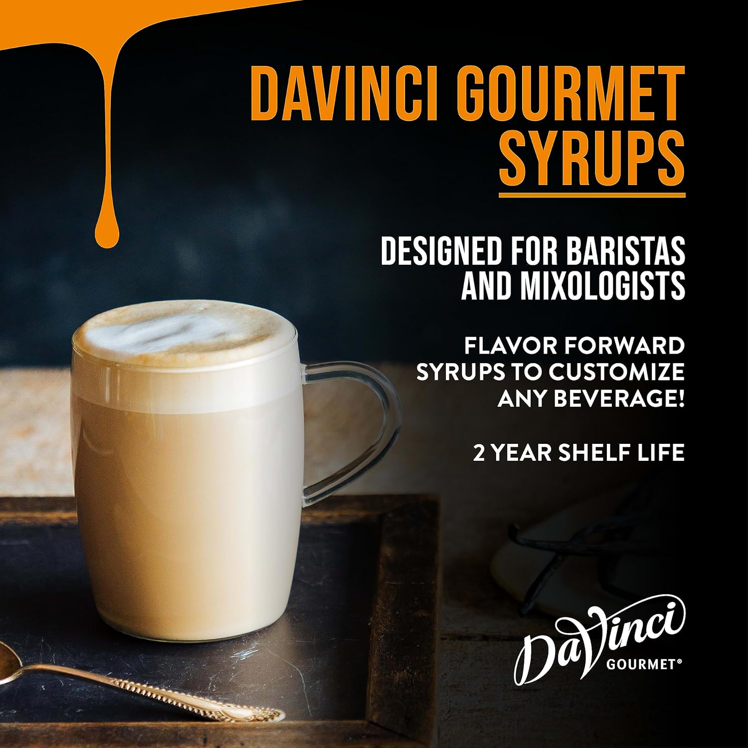 DaVinci Gourmet Classic German Chocolate Cake Syrup, 25.4 Fluid Ounces (Pack of 4)