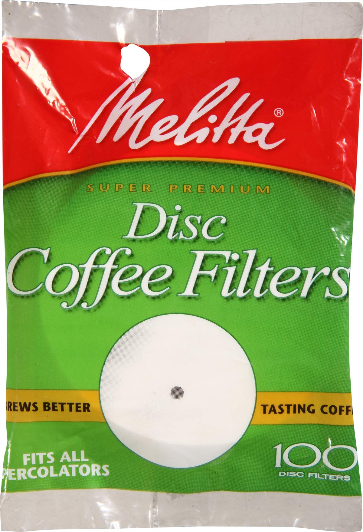 Percolator disc filters with center hole, 100 count per pack