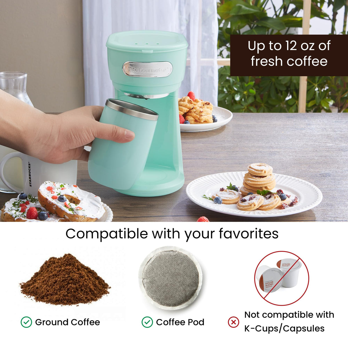 Reusable mesh filter for single-serve coffee maker