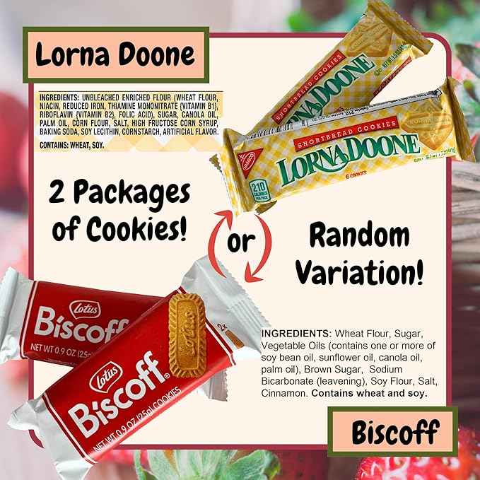 Tea Cookie and Honey Gift Set Sampler Basket with Candy Care Package Get Well Soon for Women Mom Best Friend Birthday Ideas After Surgery Thinking Of You Strawberry Themed Box