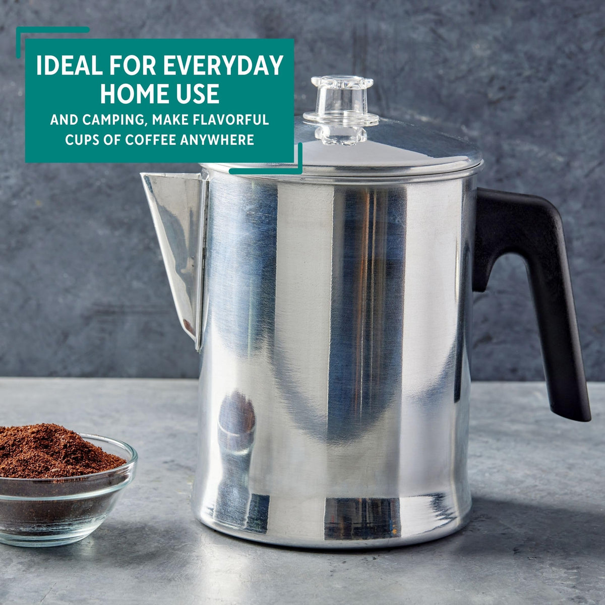Coffee percolator suitable for gas and electric stovetops