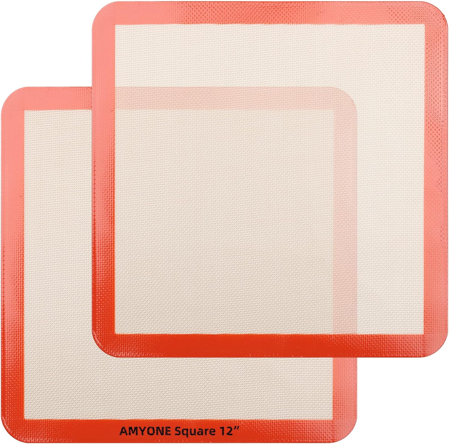 Square Silicone Baking Mats for 12 Inch Cake Pan/12x12 Cheesecake Pan/Toaster Oven/XL Air Fryer, 11.75