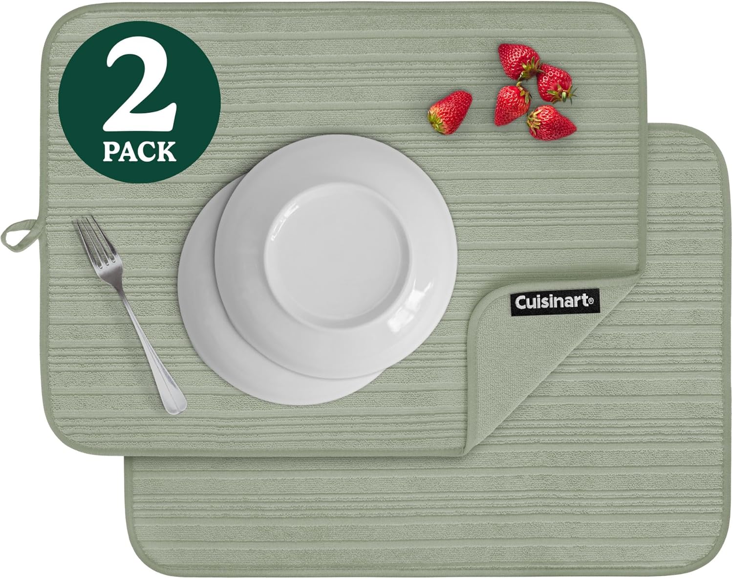 Cuisinart Dish Drying Mats for Kitchen Counter - (2) 18