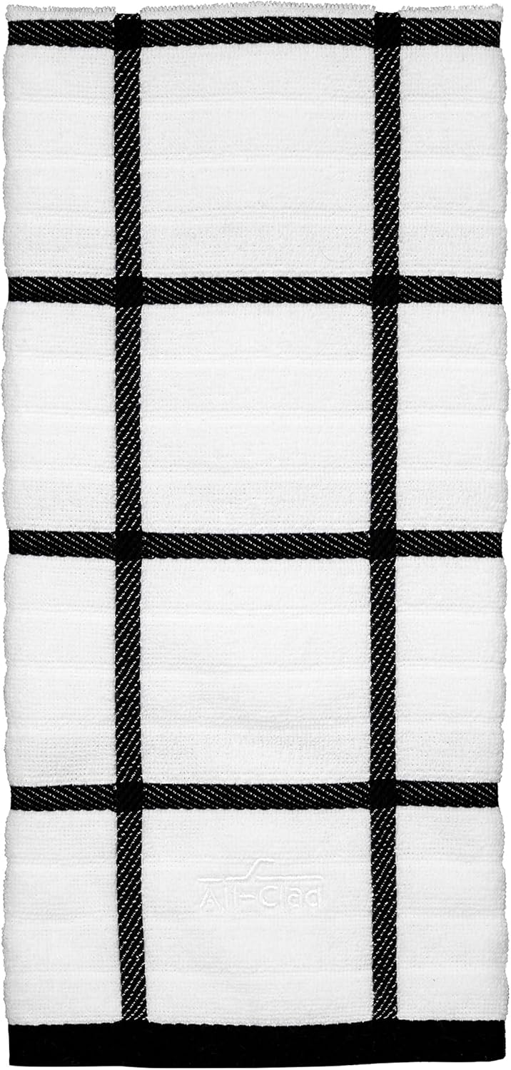 All-Clad Checked Kitchen Towel: Highly Absorbent, Super Soft Long Lasting - 100% Cotton, 17