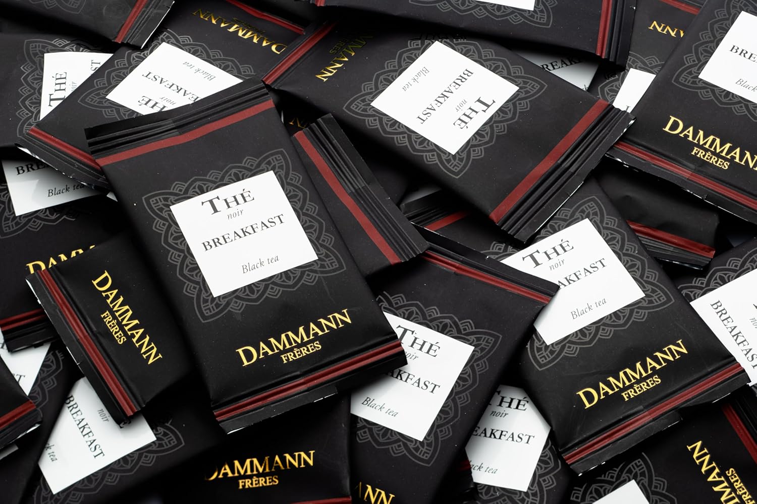 Dammann Freres Satchets, Breakfast Tea Bags, Premium Gourmet French Black Tea, Individually Wrapped, 24 Count (Single Pack)