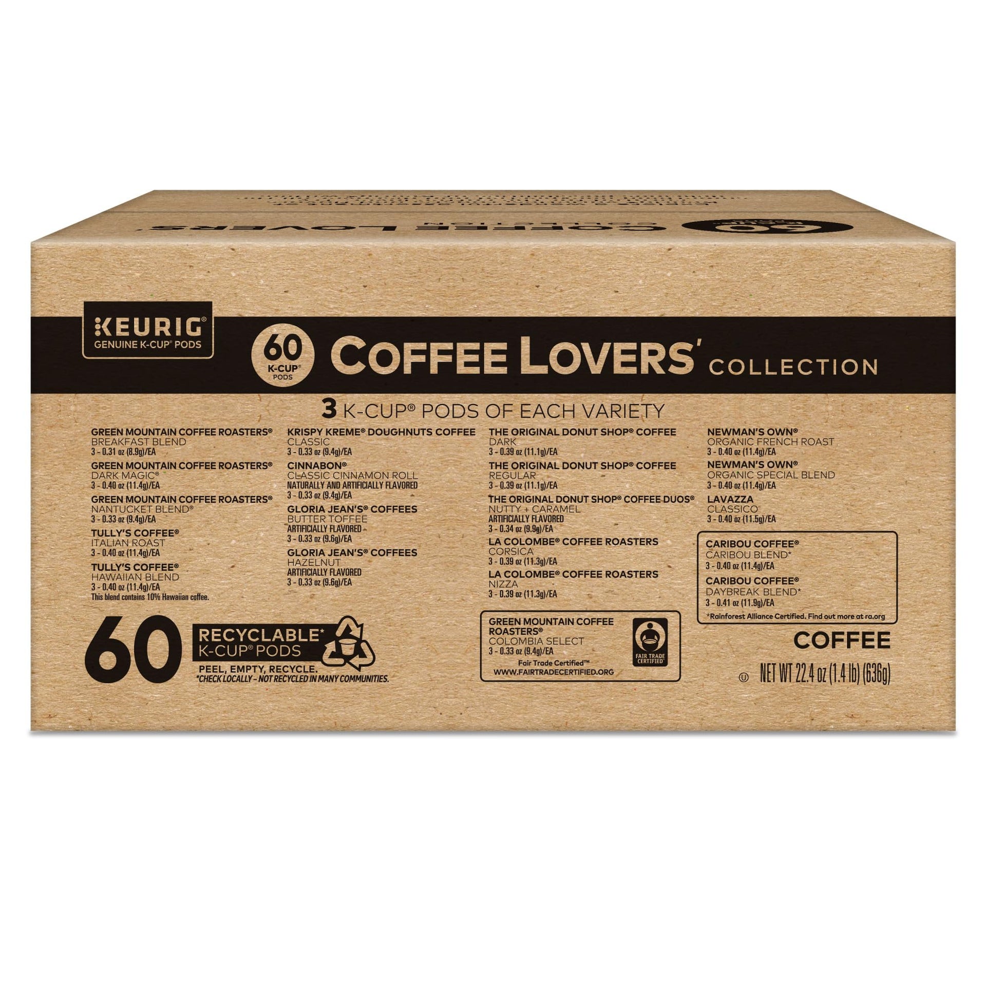 Coffee Lover's Collection Variety Pack (60 Count)