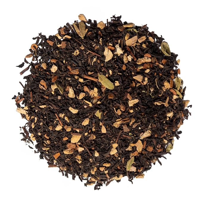 Organic Positively Tea Company, Masala Chai Black Tea, Loose Leaf, 16 Ounce