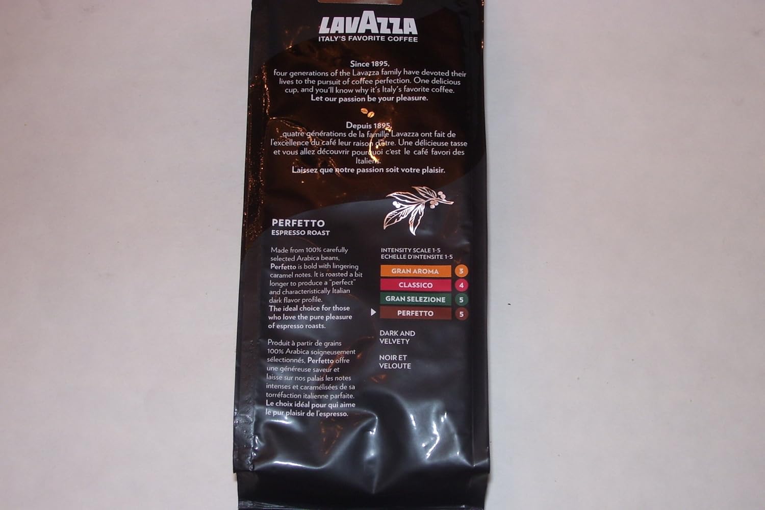 Lavazza 7511 Perfetto Ground Coffee, Espresso Roast, 12 oz Bag