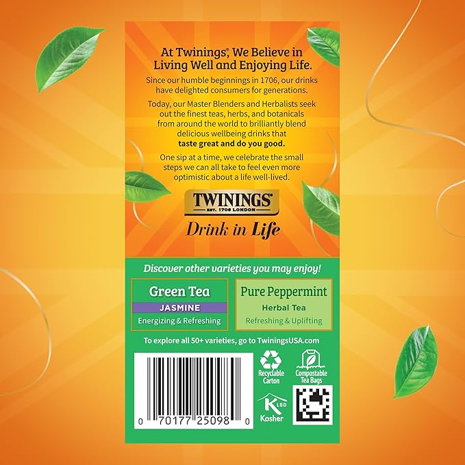TWININGS TEA, TEA,GREEN,MINT 20 BAG