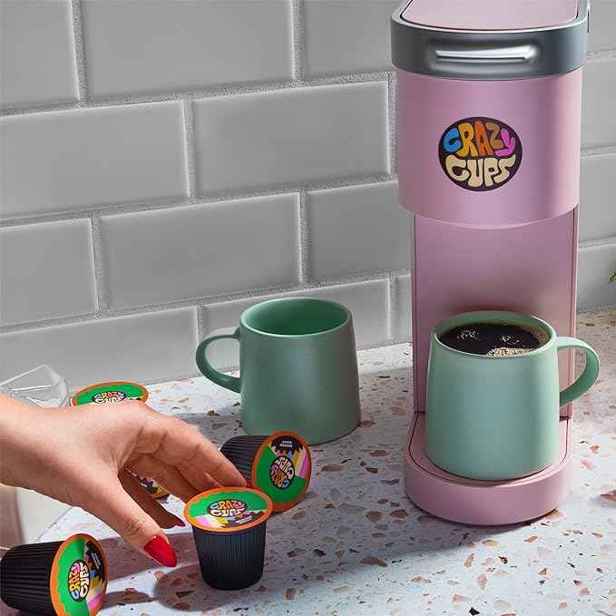 Crazy Cups Flavored Coffee Pods Variety Pack - Coffee Flavors and Chocolate Coffee Flavors for Keurig K Cups Machines, Medium Roast, Single Serve Coffee Pods, 48 Count