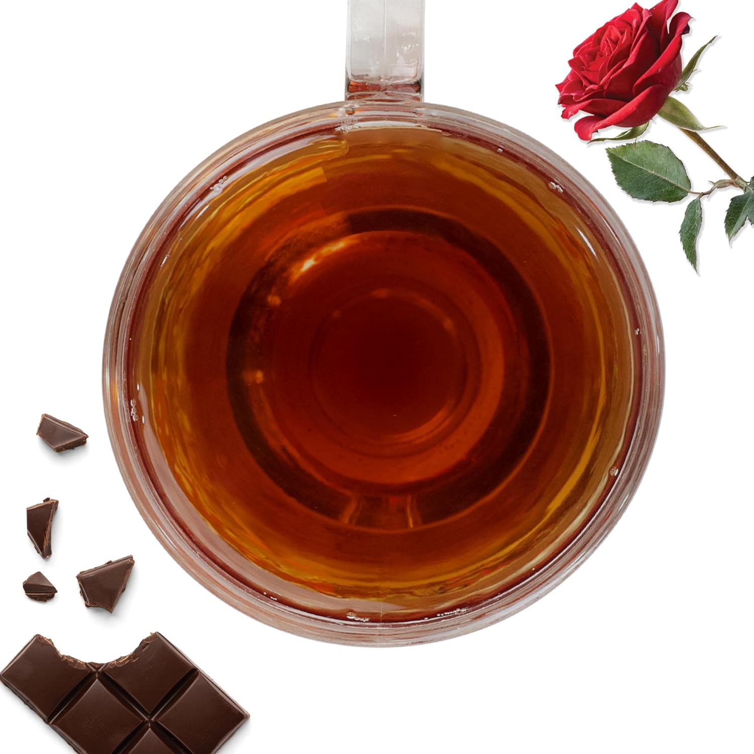 BREWIX, Chocolate Rose Loose Black Tea, (50+ Cups, 3.53oz/100g) | Valentine's | Dessert tea