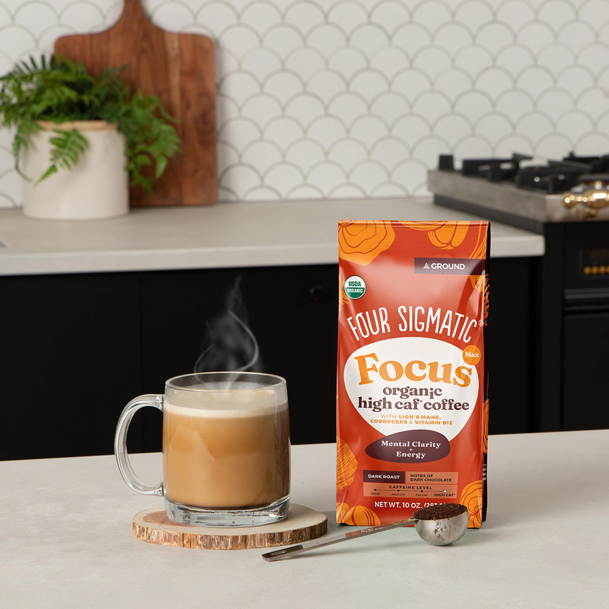 Focus Max High Caffeine Cordyceps Coffee (10 Ounce)