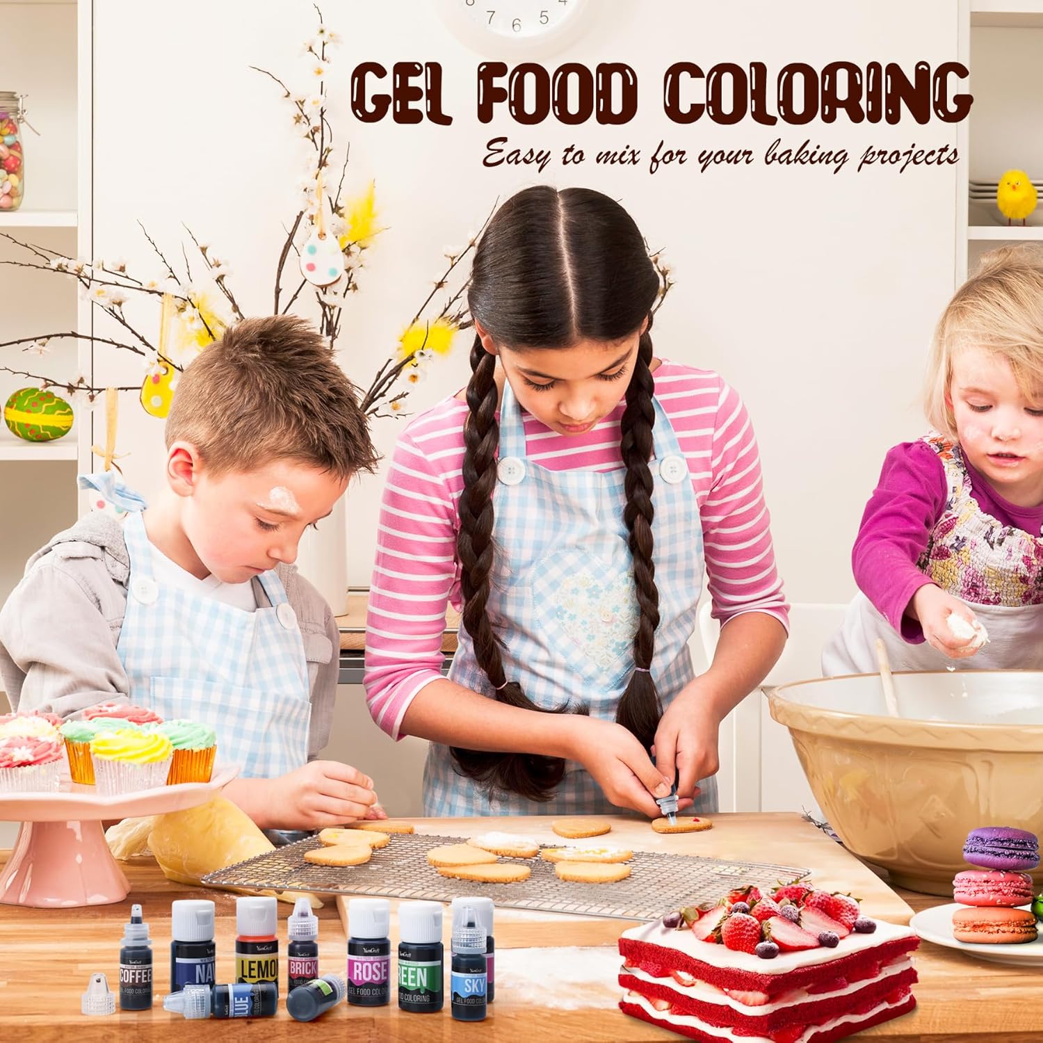 Food Coloring Gel - Vibrant Color Gel Food Coloring for Cake Decorating, Baking, Easter Egg, Icing - Tasteless Food Color Dye for Fondant, Cooking, Slime, Airbrush (Violet, 5.3oz)