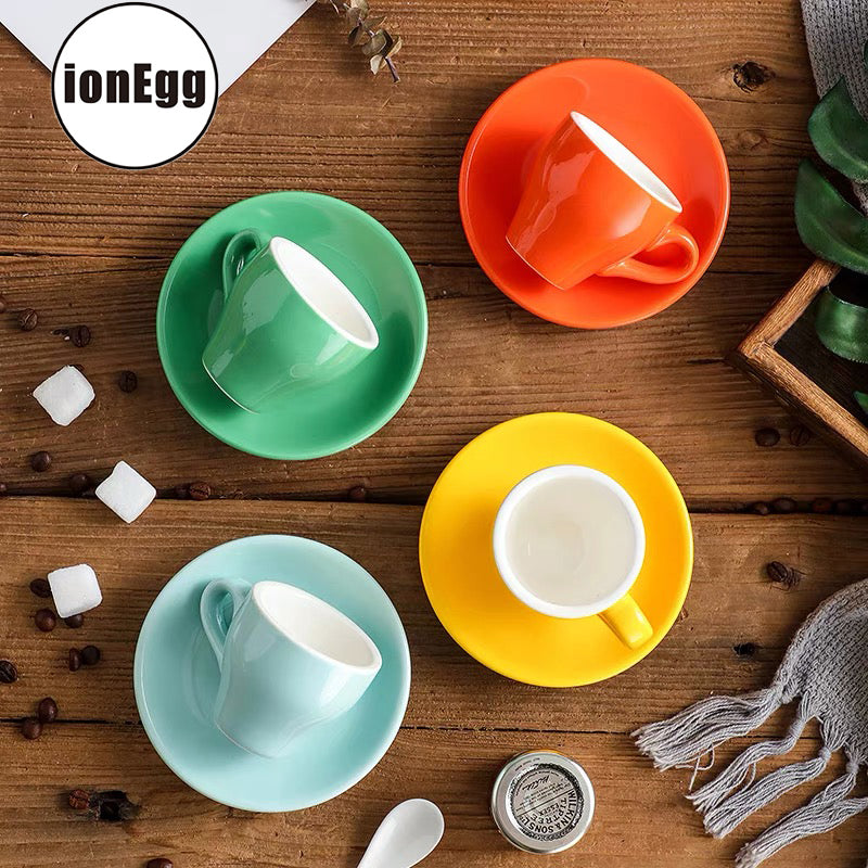 Porcelain Espresso Cup with Saucer