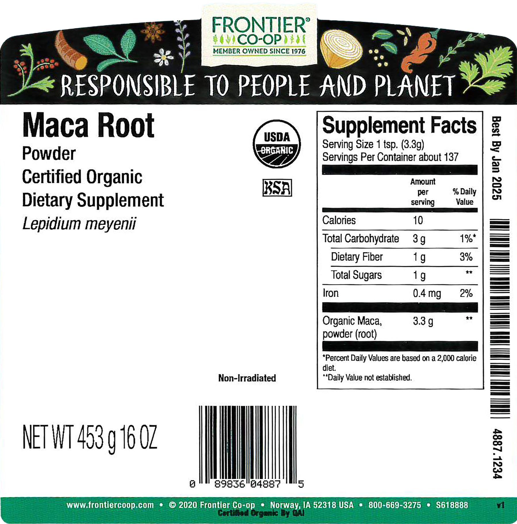 Frontier Bulk Maca Powder (16 Ounce)