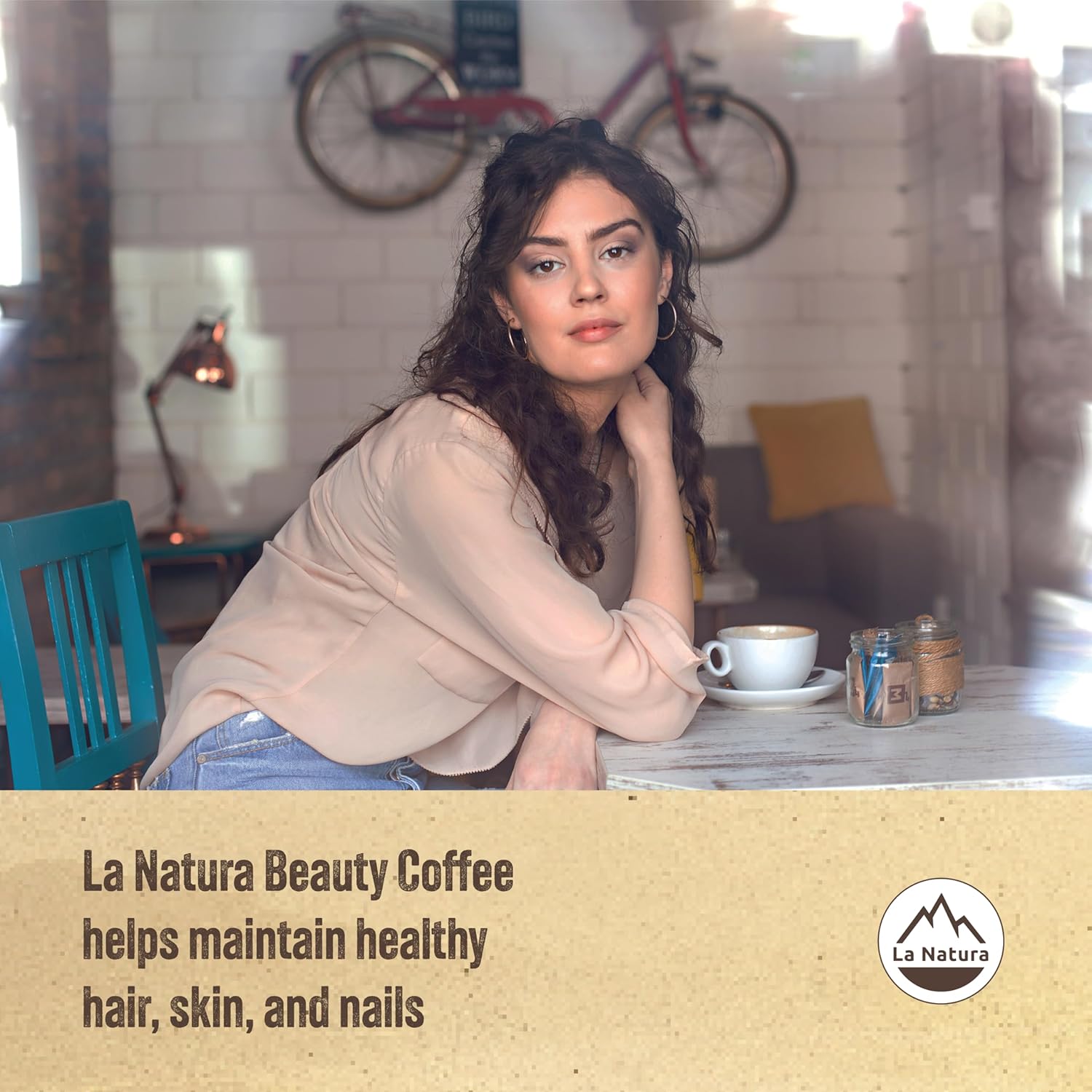 La Natura Lifestyle Beauty Coffee Pods - Lungo Roast European-Style with Biotin, Zinc & Selenium for Hair, Skin & Nails Health - Compostable Nespresso Original Line Compatible Capsules - Pack of 60 - Blissbrew