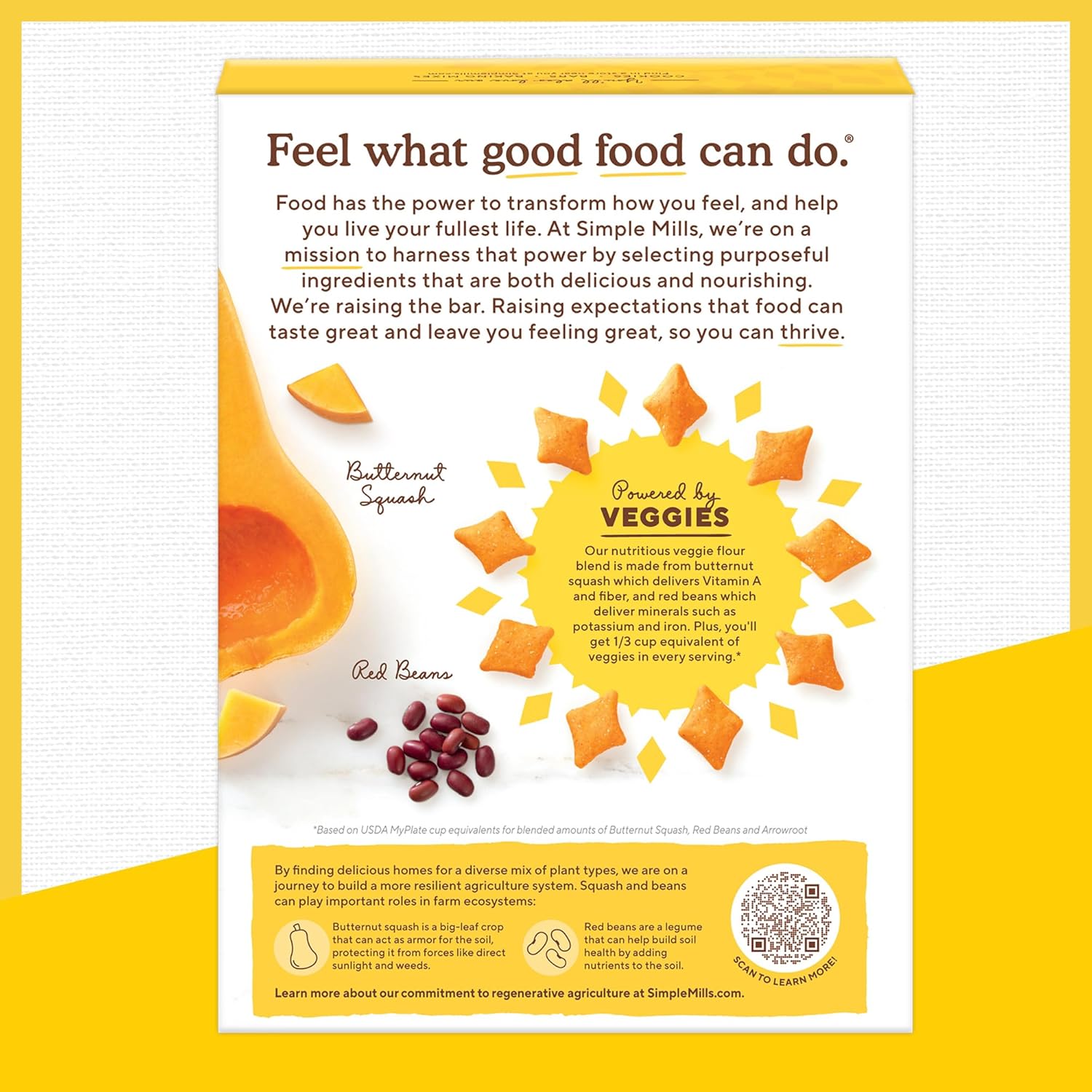 Simple Mills Pop Mmms Veggie Flour Baked Snack Crackers, Cheddar, Nothing Artificial, Kosher, Gluten Free & Non-GMO, 4 Ounce (Pack of 6)