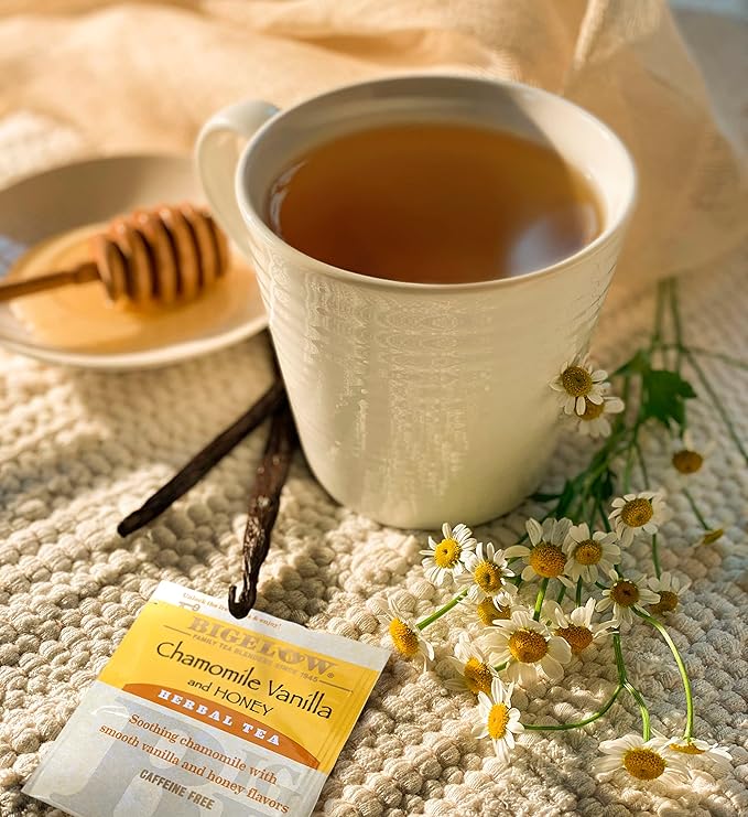 Bigelow Tea Chamomile Vanilla with Honey Herbal Tea, Caffeine Free Tea with Chamomile Vanilla, 20 Count Box (Pack of 6), 120 Total Tea Bags
