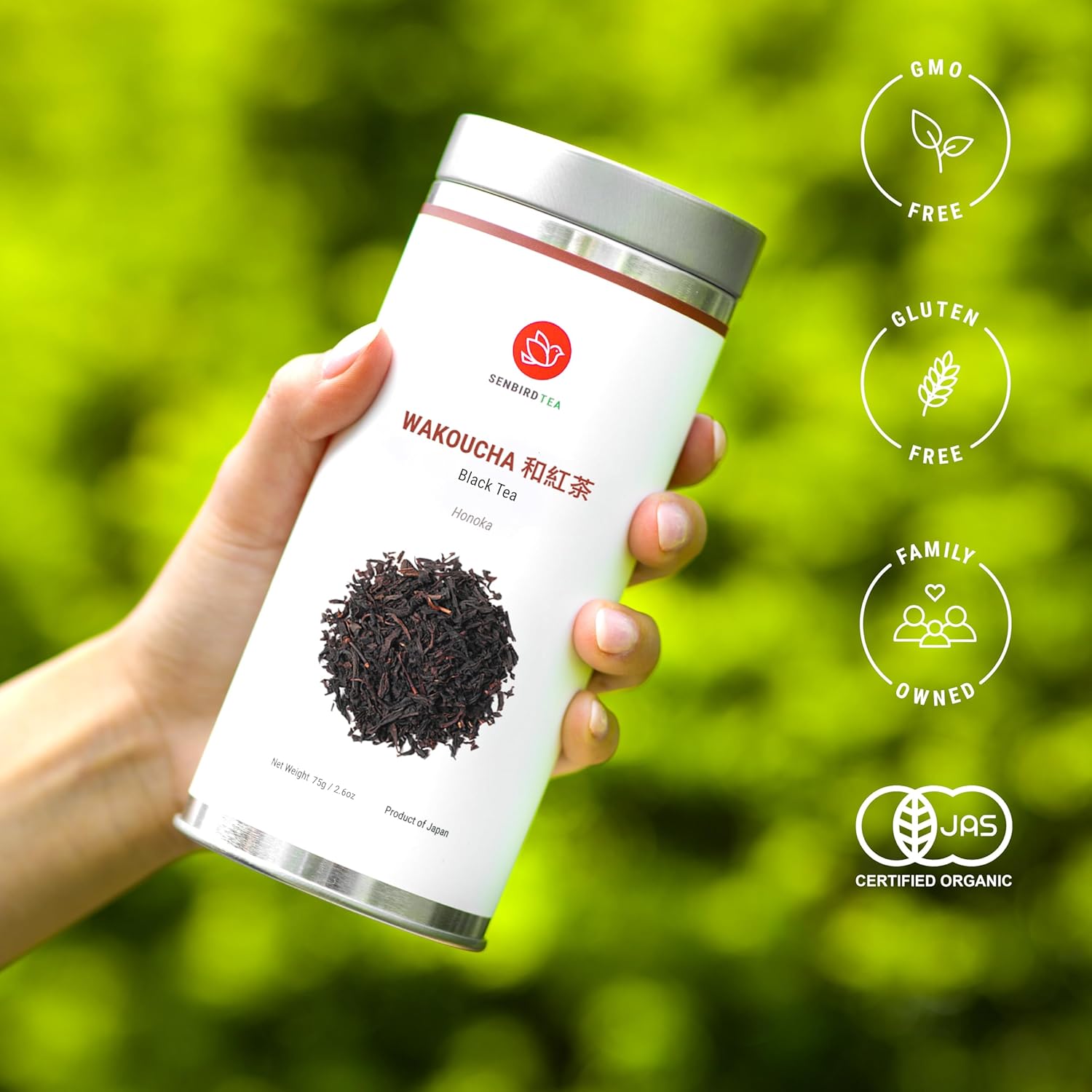 Senbird Premium Wakoucha, Japanese Black Tea - Honoka From Shizuoka, Japan - Loose Leaf Tea In Airtight Tea Tin (2.12oz/60g)