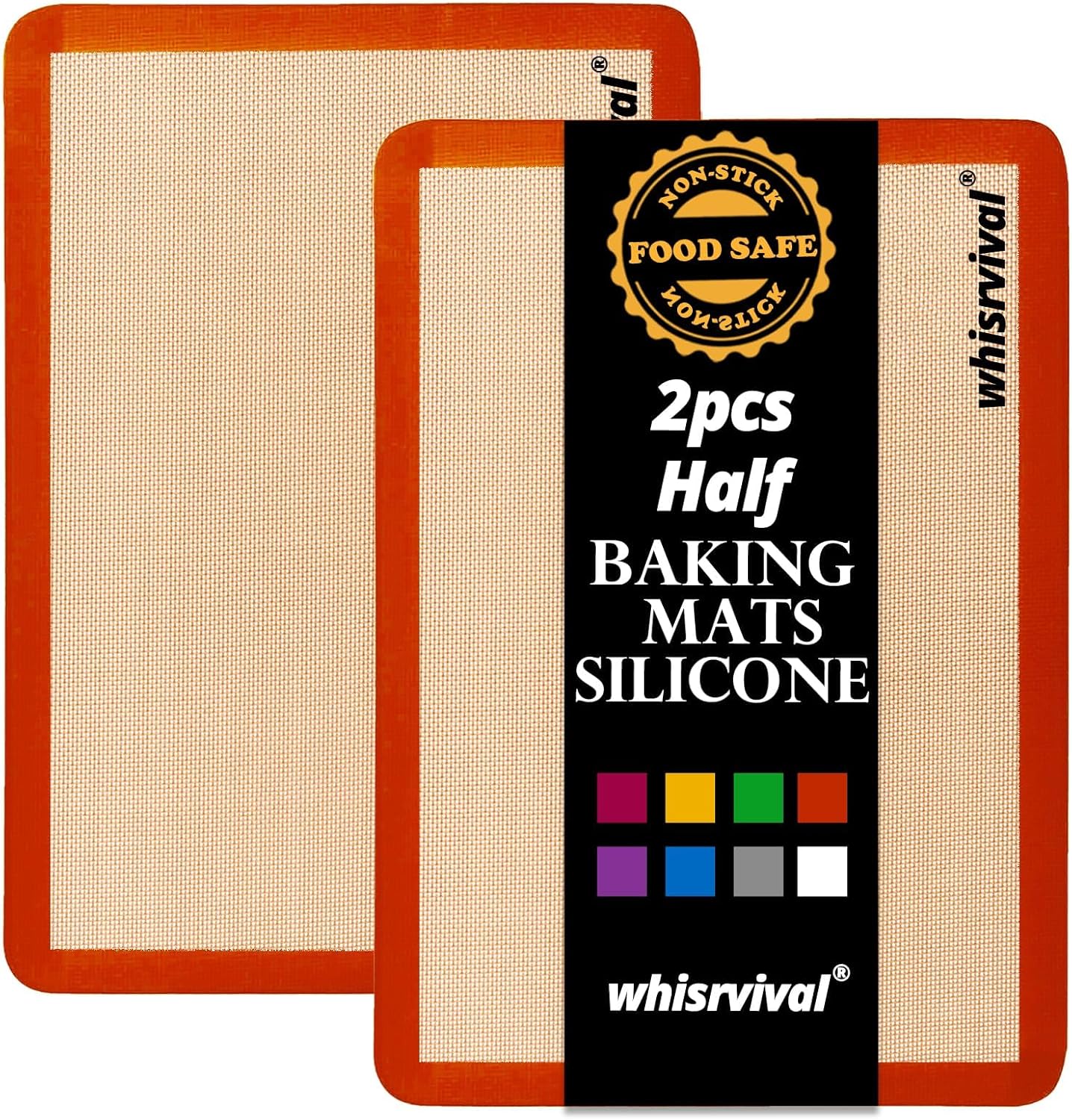 Silicone Baking Mat, Reusable Silicone Baking Sheets for Oven, 2Pcs Half Sheet(16.5