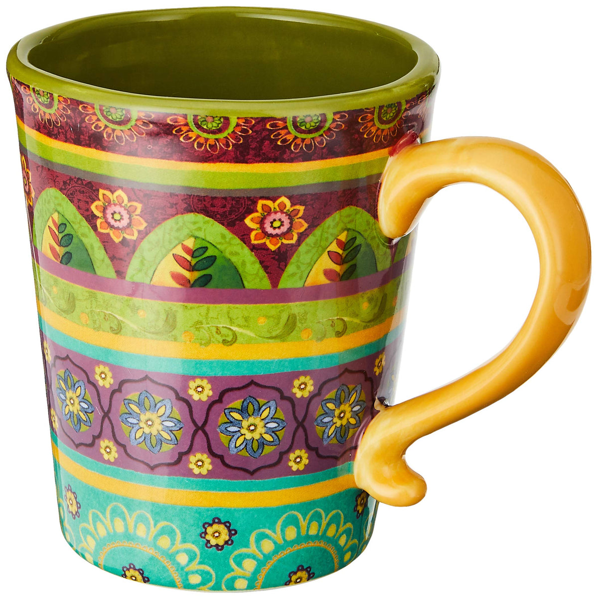 Large 18 oz ceramic coffee mug with comfortable handle