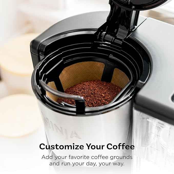 Ninja Fresh Brew™ Drip Coffee Maker | Programmable 14Cup Glass Carafe, Brew Classic & Rich, 70oz Removable Water Reservoir | Small Batch, Delay Brew, Adjustable Warming Plate | Stainless Steel | CE451