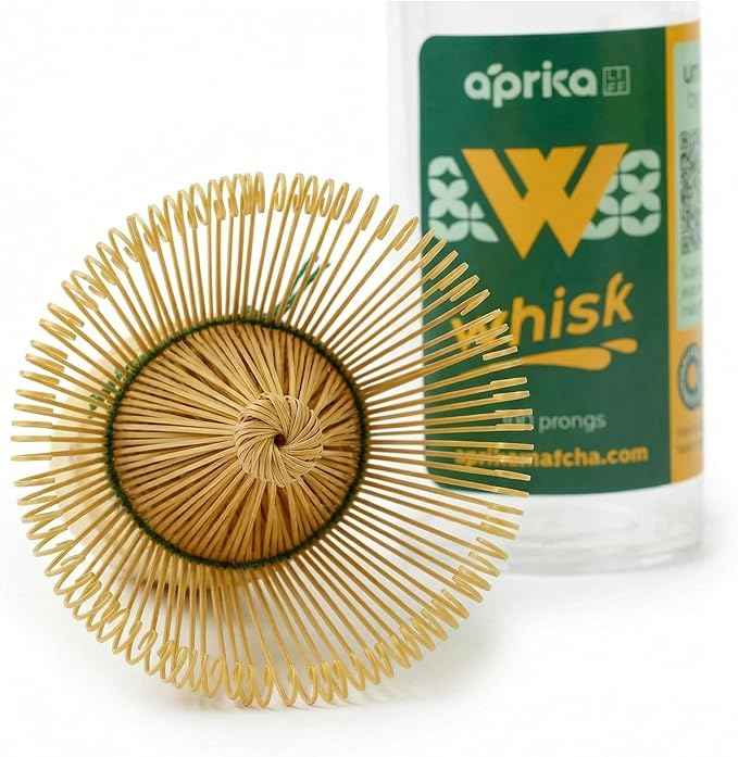 Aprika Life Matcha Whisk – 100 Prong Bamboo Chasen | Traditional Japanese Tea Whisk for Matcha Powder, Ceremonial Tea & Lattes | Durable Handcrafted Bamboo Whisk for Authentic Matcha Preparation
