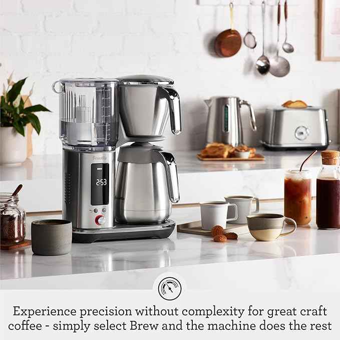 Breville Luxe Drip Coffee Machine BDC465OLT, Olive Tapenade, Thermal Carafe
