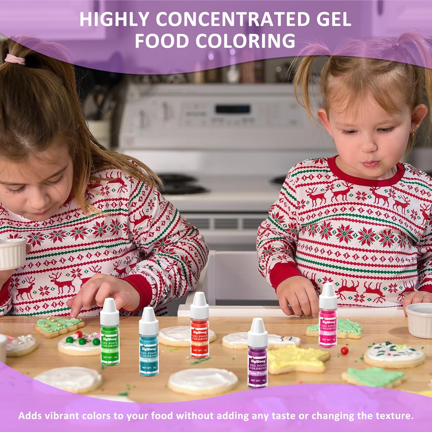 Gel Food Coloring - 15 Colors Flavorless Gel Based Food Color Dye, Vibrant Edible Concentrated Food Coloring for Cake Cookie Decorating, Easter Egg, Icing, Fondant, Baking, Macaron (6g/Bottle) - Vegan