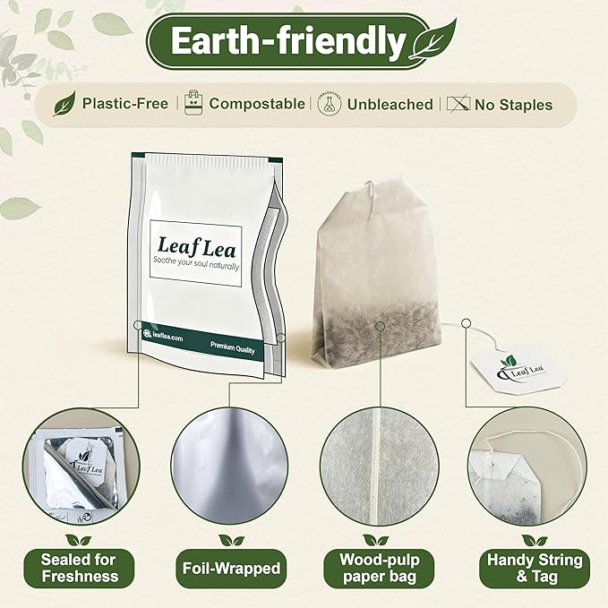 LeafLea 120 Senna Tea Bags – Pure Senna Herbal Laxative Tea, Naturally Supports Constipation Relief & Digestive Cleanse, Caffeine-Free, No Sugar, No Gluten, Non-GMO, Vegan, Individually Wrapped