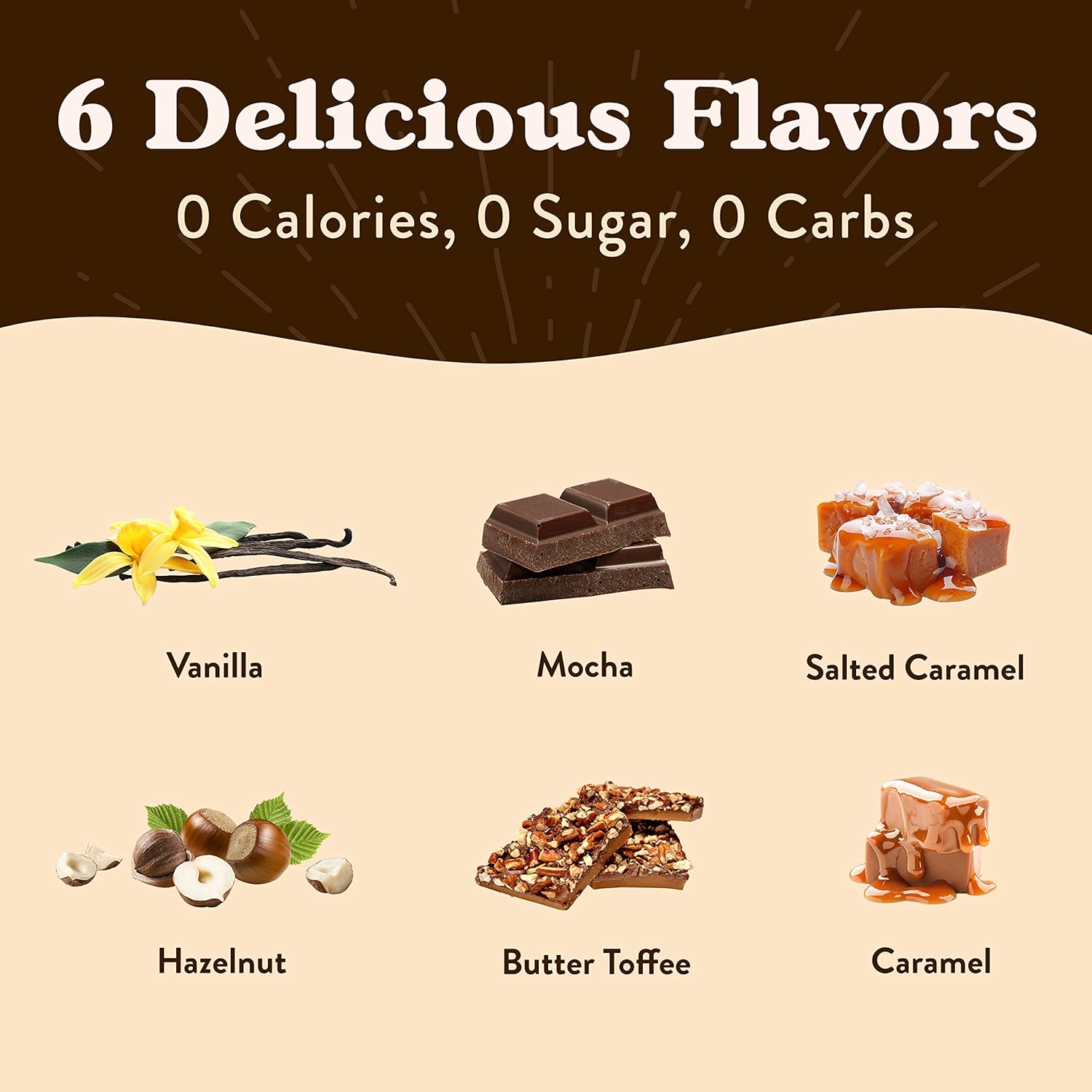 Jordan's Skinny Syrups Sugar Free Coffee Syrup, Vanilla, Salted Caramel, Hazelnut, Mocha, Butter Toffee, and Caramel Syrups, Zero Calorie Flavoring, 25.4 Fl Oz (Pack of 6), Sampler Variety Pack
