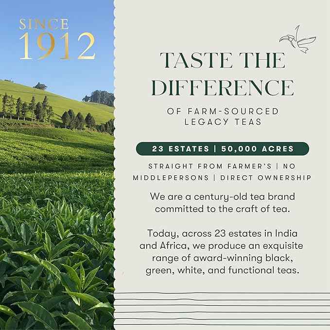 Luxmi Estates Tale of Two Estates English Breakfast Tea 100g/3.52oz (50 Cups) | Darjeeling Assam Black Tea Blend | Smooth Robust Caffeinated