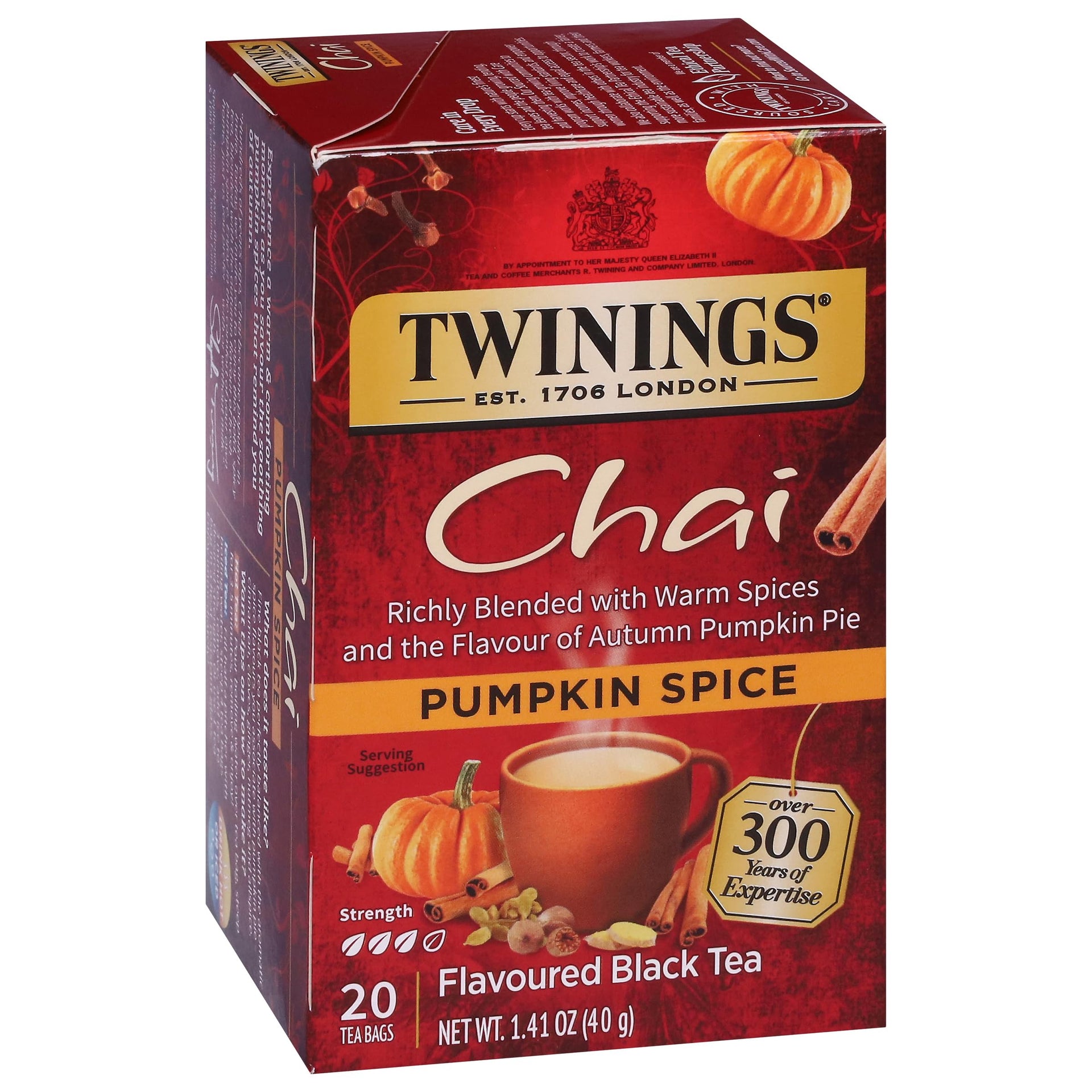 Pumpkin Spice Chai Black Spicy Tea Bags (120 Count)