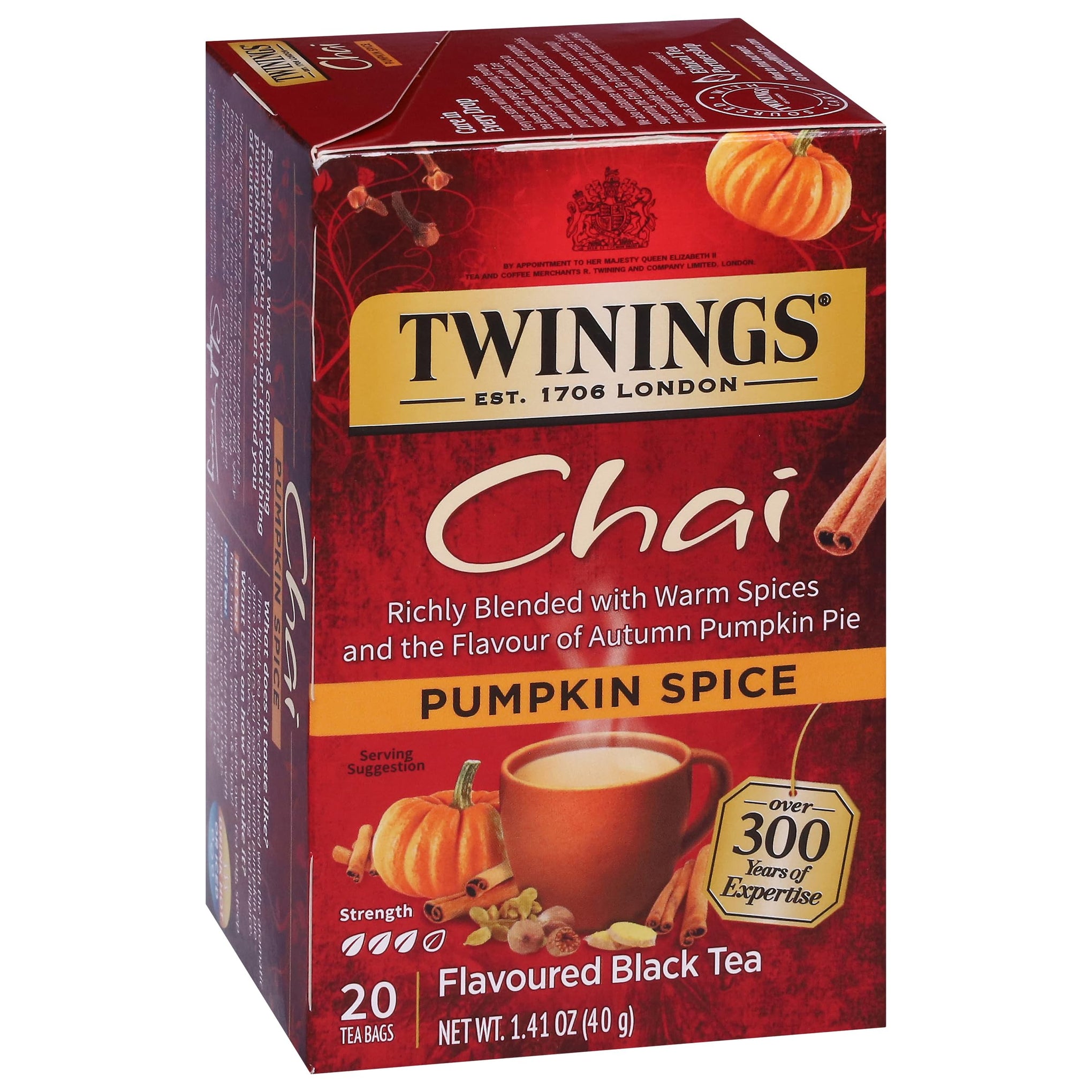Pumpkin Spice Chai Black Spicy Tea Bags (120 Count)