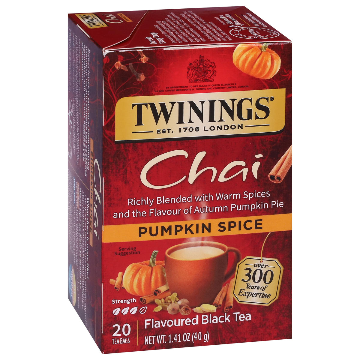 Pumpkin Spice Chai Black Spicy Tea Bags (120 Count)