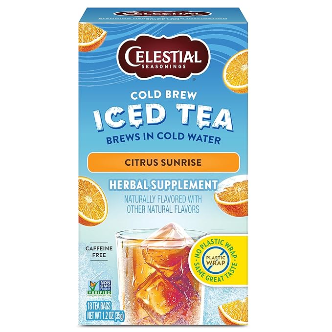 Celestial Seasonings Cold Brew Citrus Sunrise Iced Tea 18 tea bags