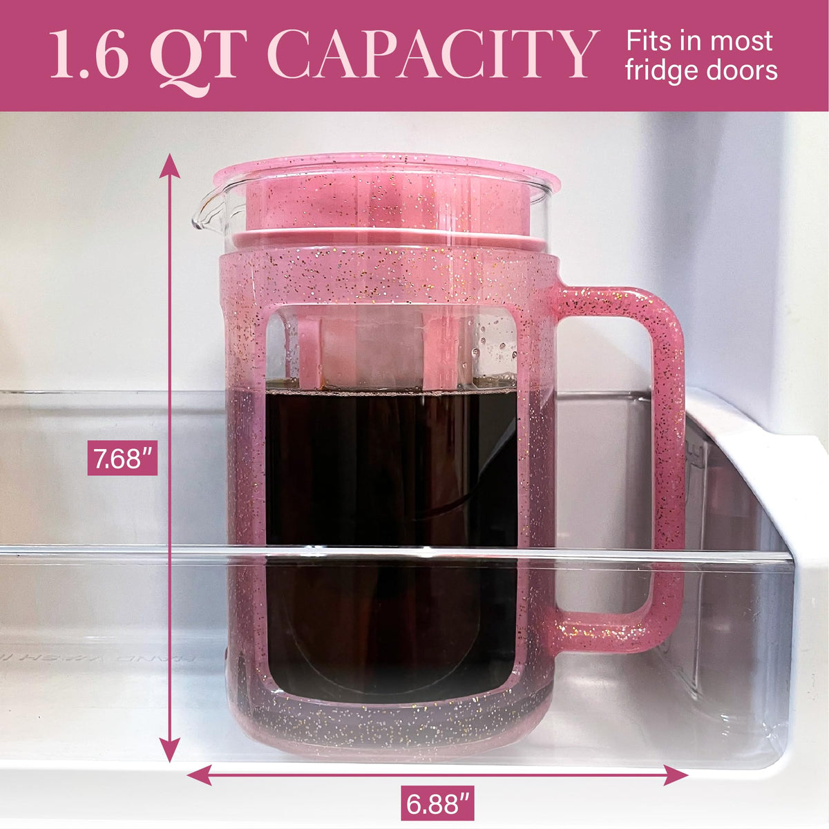 Cold brew coffee maker with stainless steel mesh filter