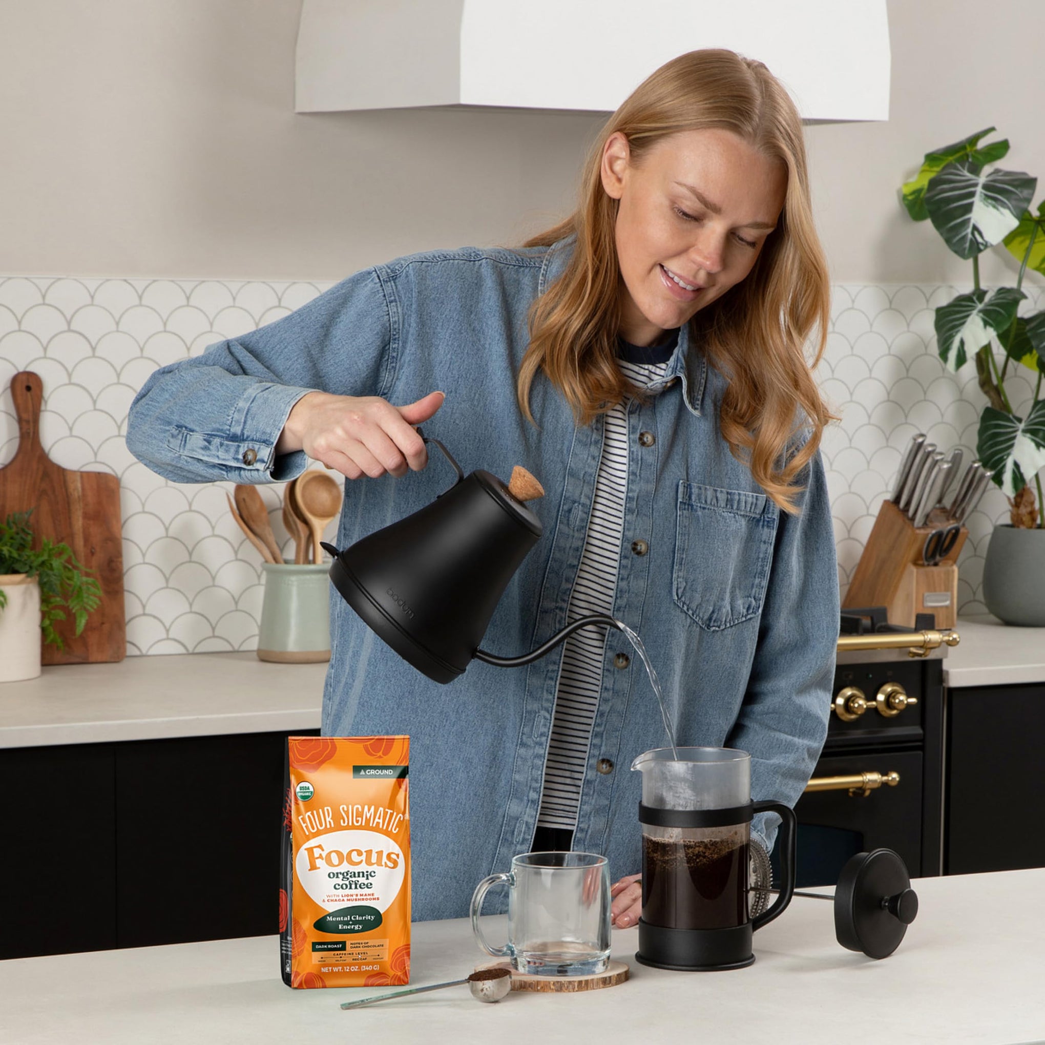 Organic Focus Mushroom Ground Coffee (12 Ounce)